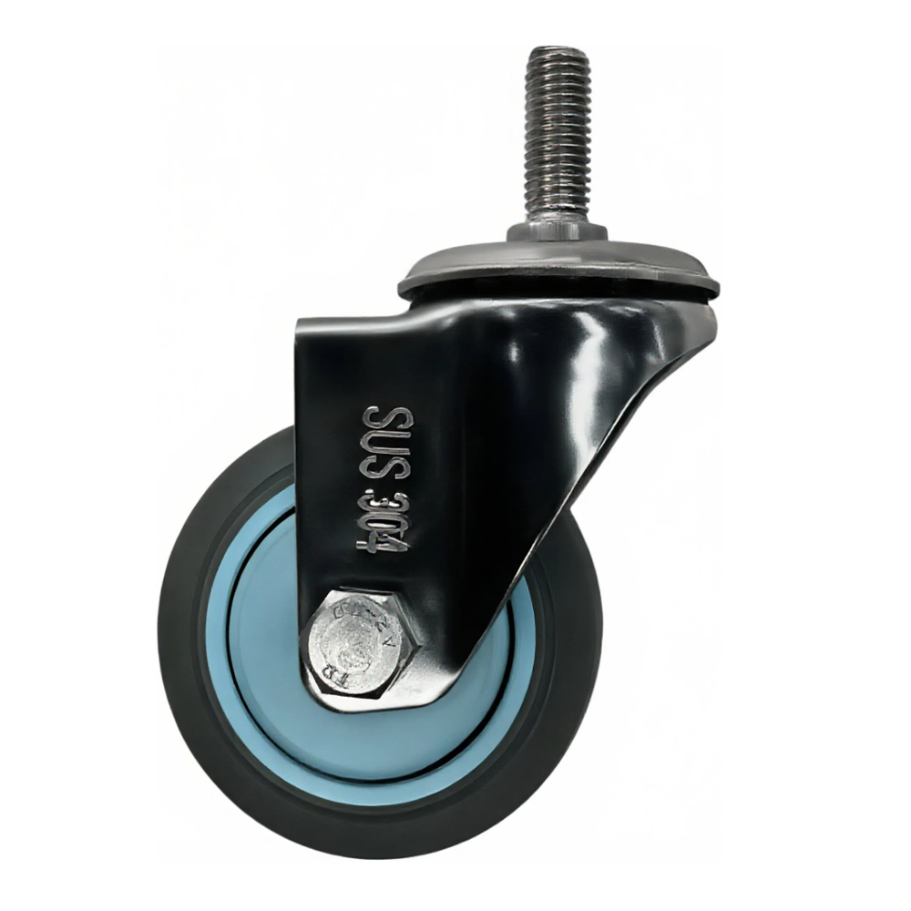 3-inch TPR Medium Duty M12*30 Screw Swivel Caster