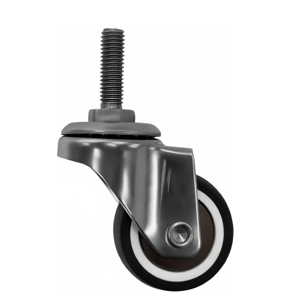 1.5-inch Plate Screw Swivel Single-Shaft TPE Caster Wheel