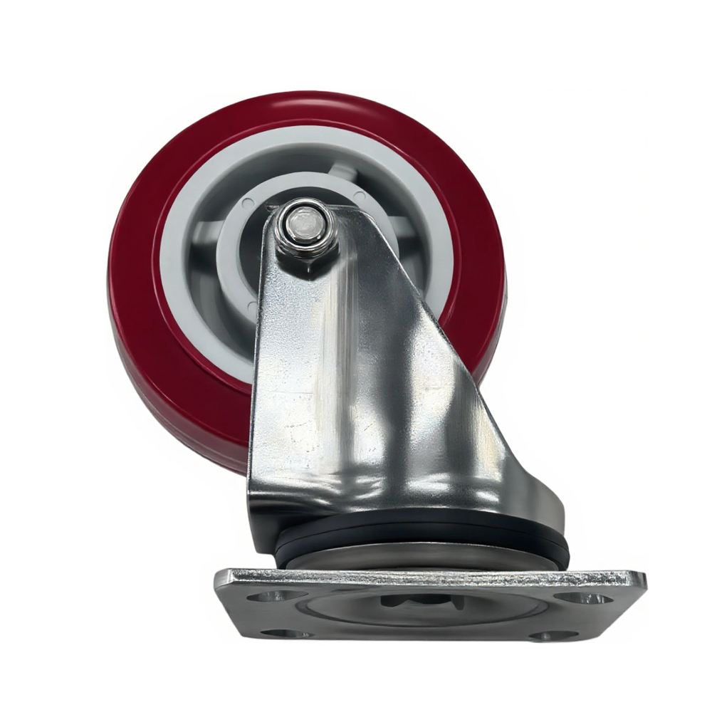 5-inch Heavy-duty Red Swivel Caster Wheel